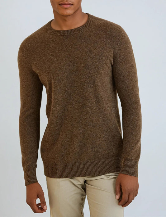 Signature Cashmere Sweater - Dark Brown - Edel Essential
