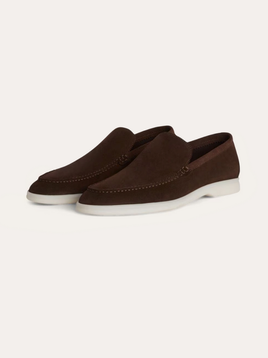 Refined Suede Loafers – Dark Brown - Edel Essential