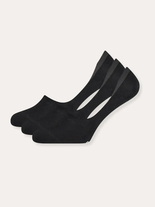 3-Pair Invisible Socks - Black - Edel Essential