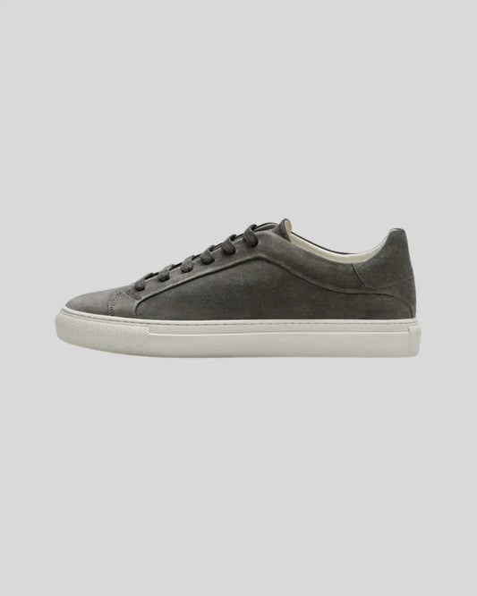 Leather Oxford Sneakers - Dark Grey - Edel Essential
