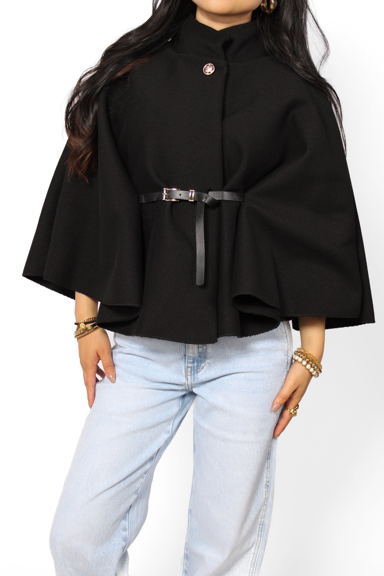 Nova Belted Cape Poncho