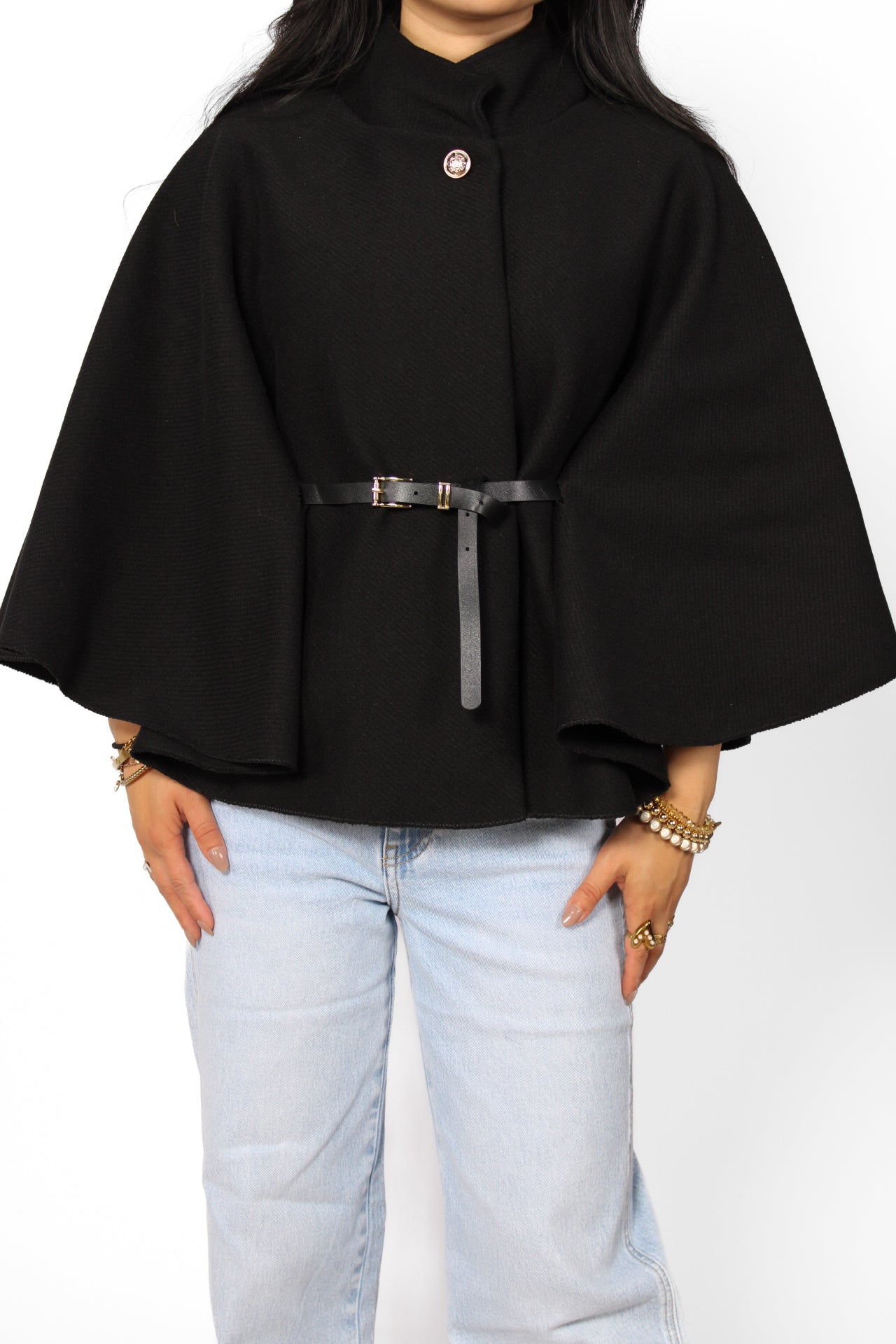 Nova Belted Cape Poncho