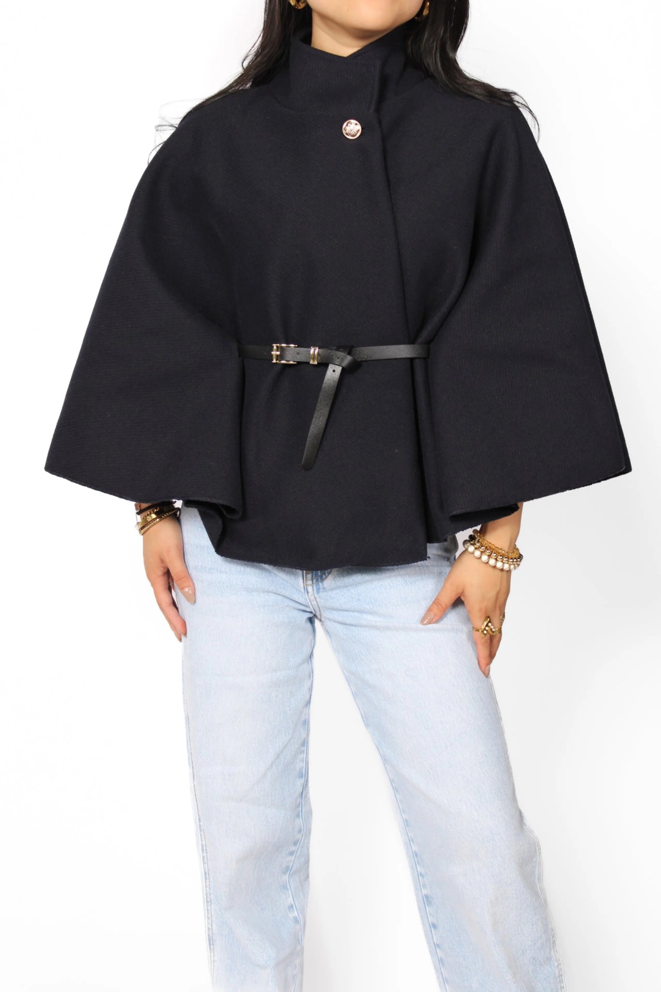 Nova Belted Cape Poncho