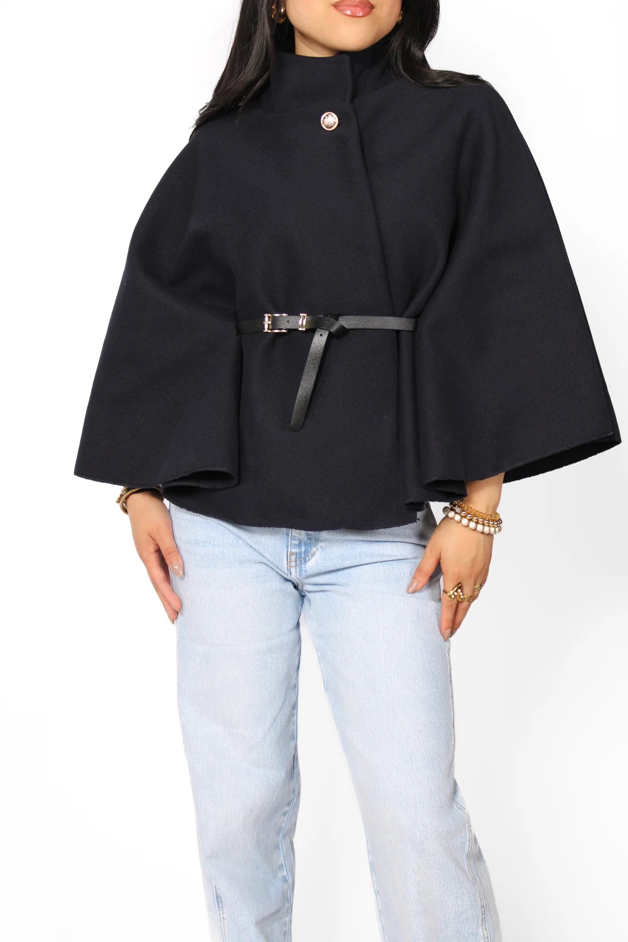 Nova Belted Cape Poncho