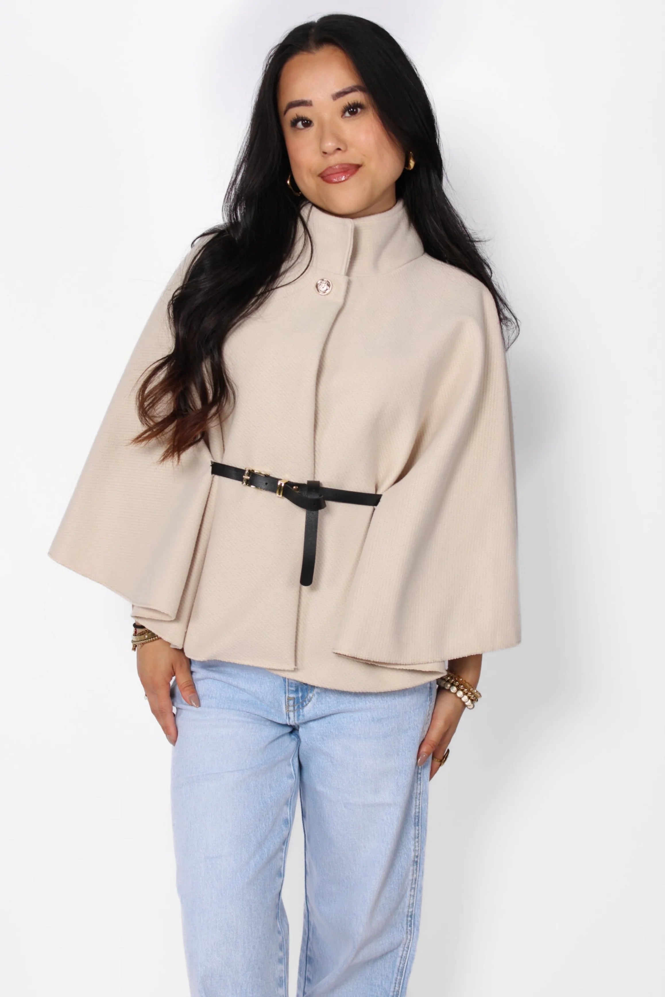 Nova Belted Cape Poncho
