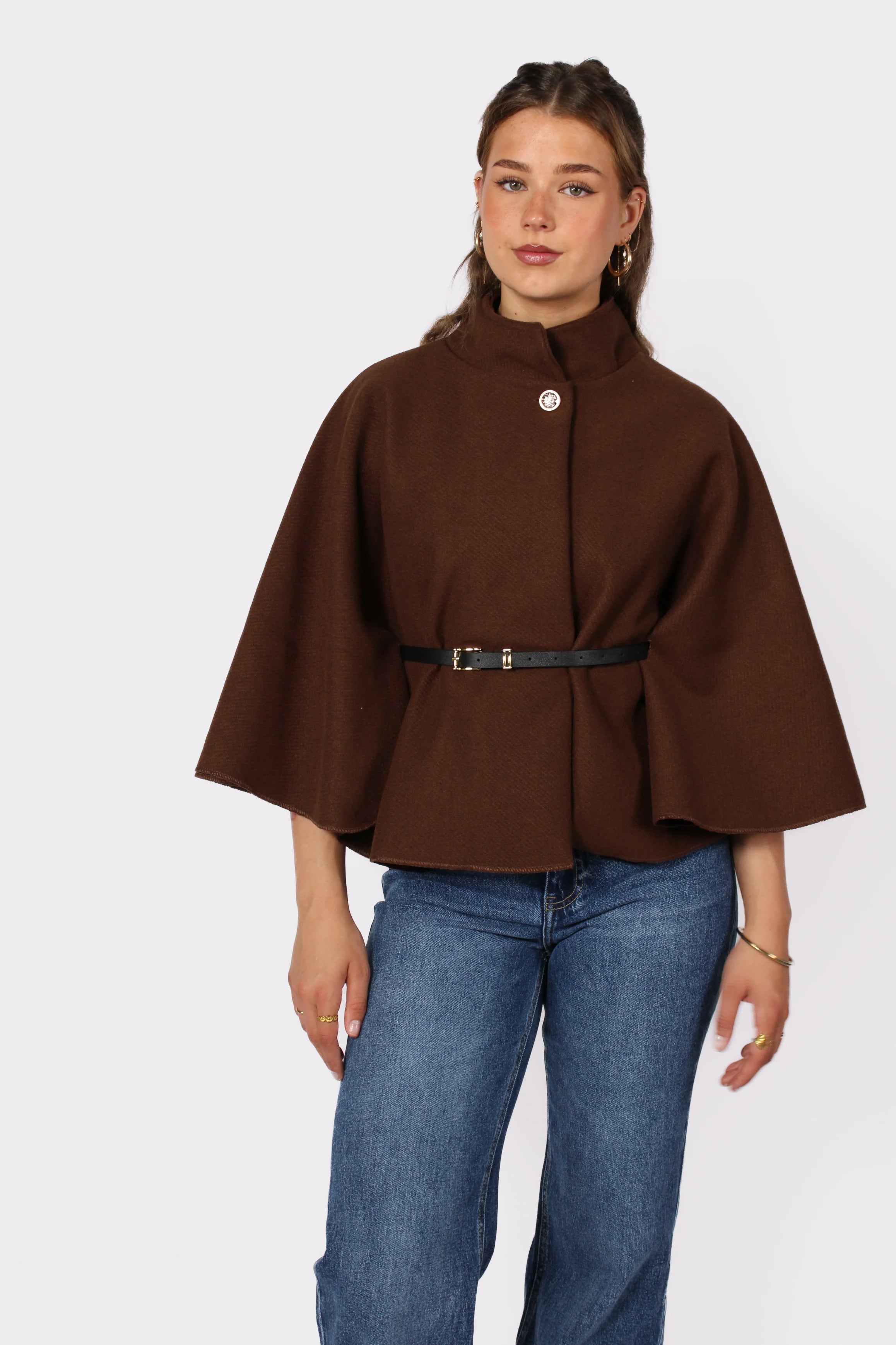 Nova Belted Cape Poncho