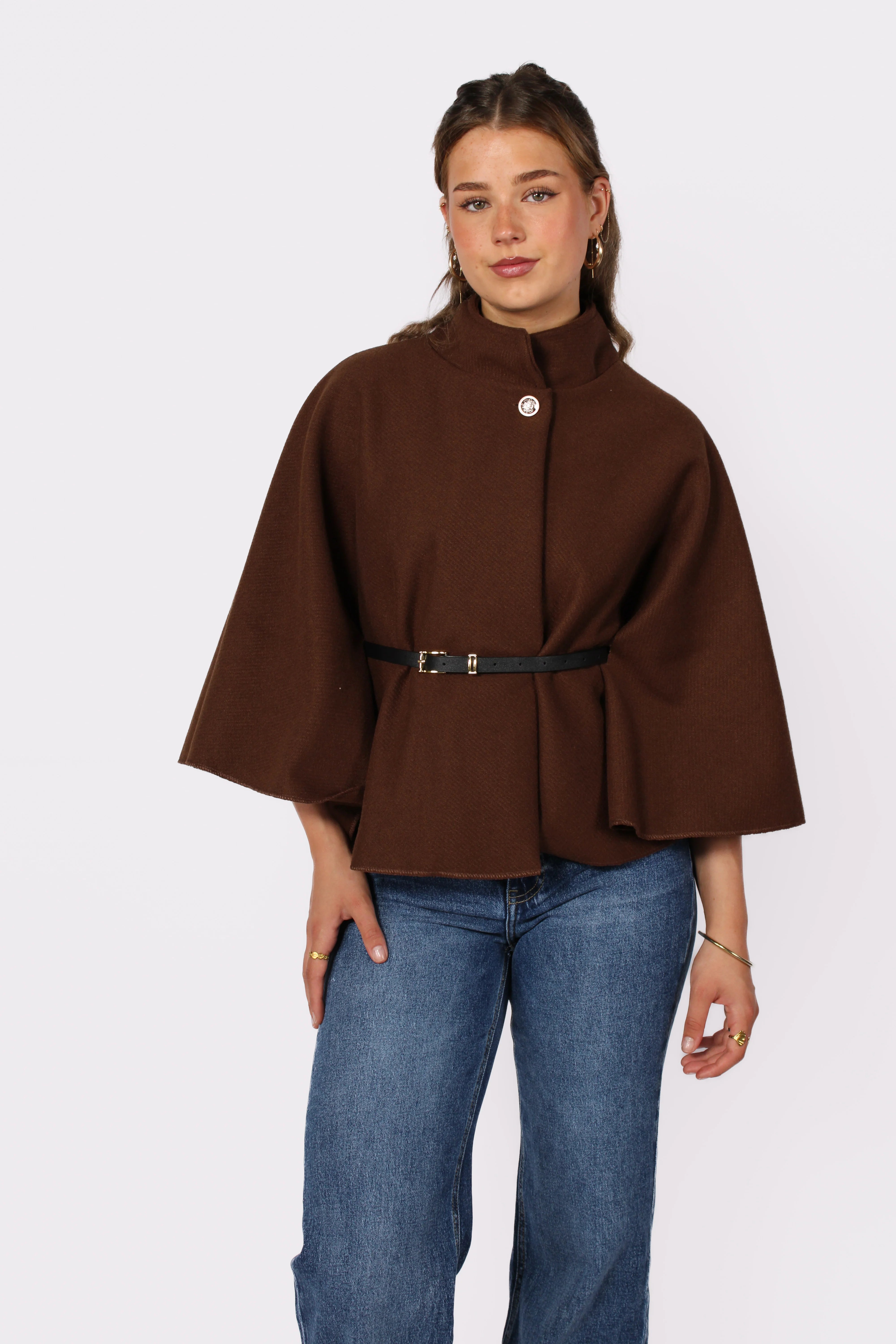 Nova Belted Cape Poncho