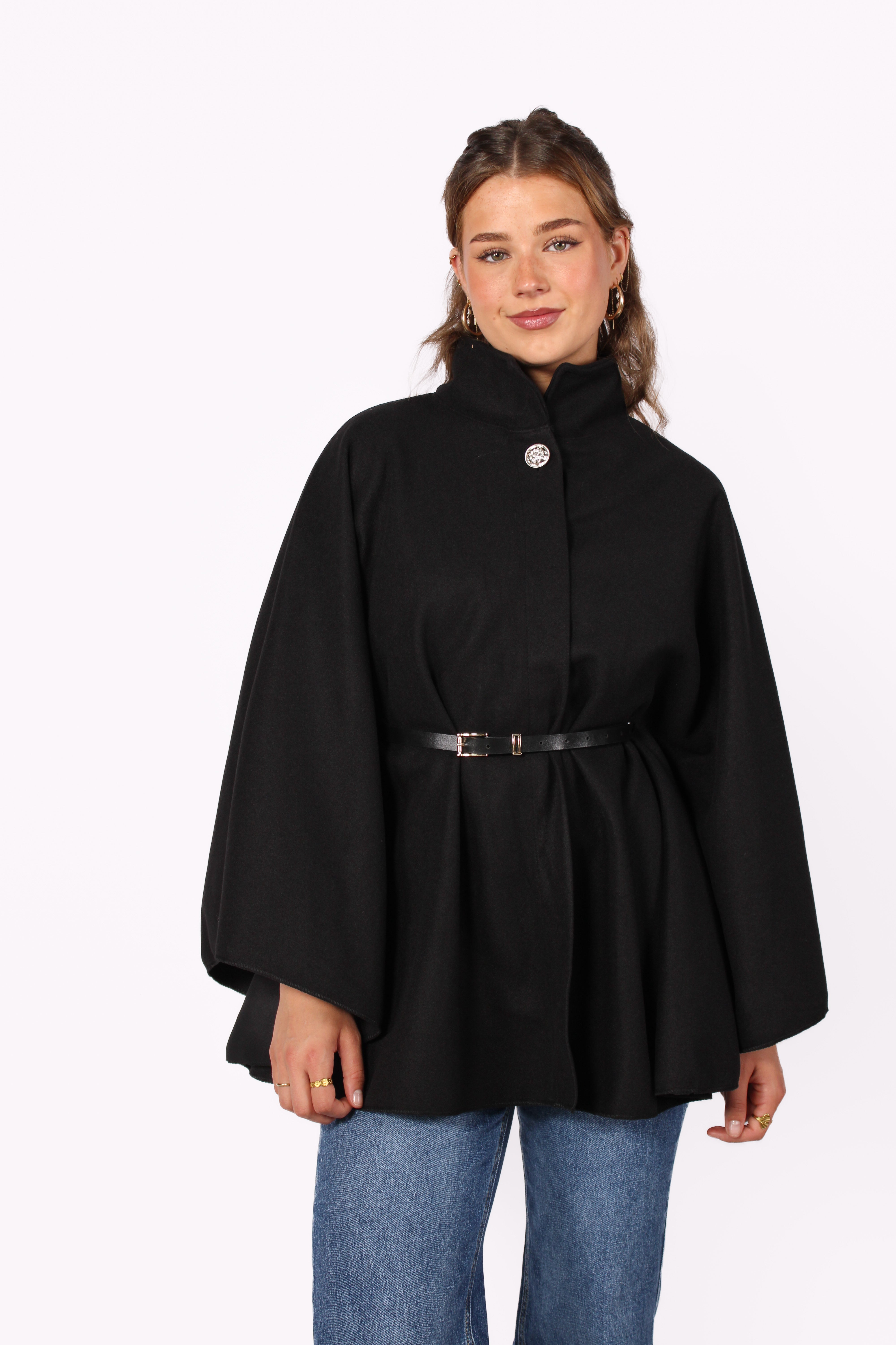 Freya Belted Cape Poncho
