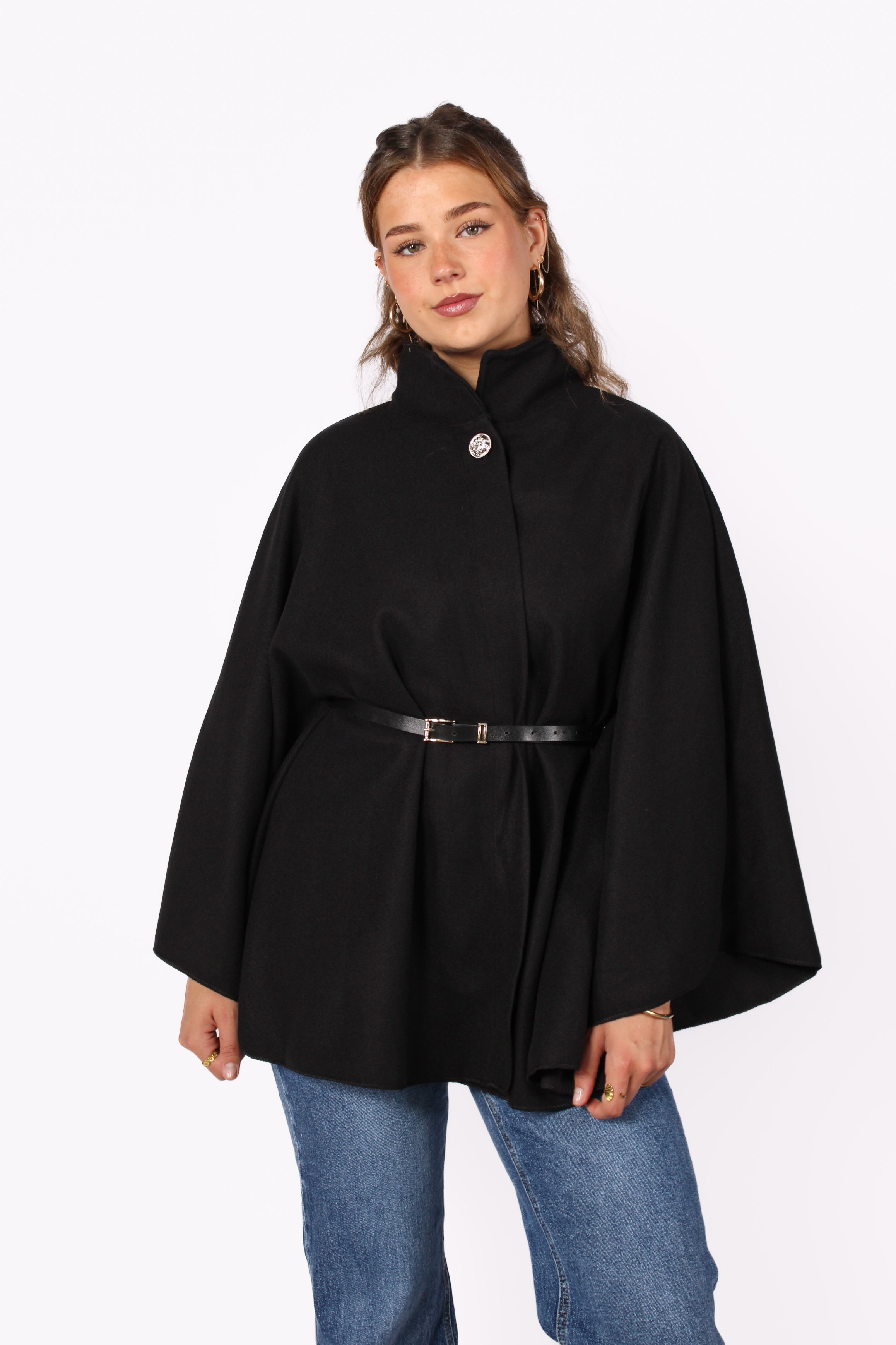 Freya Belted Cape Poncho