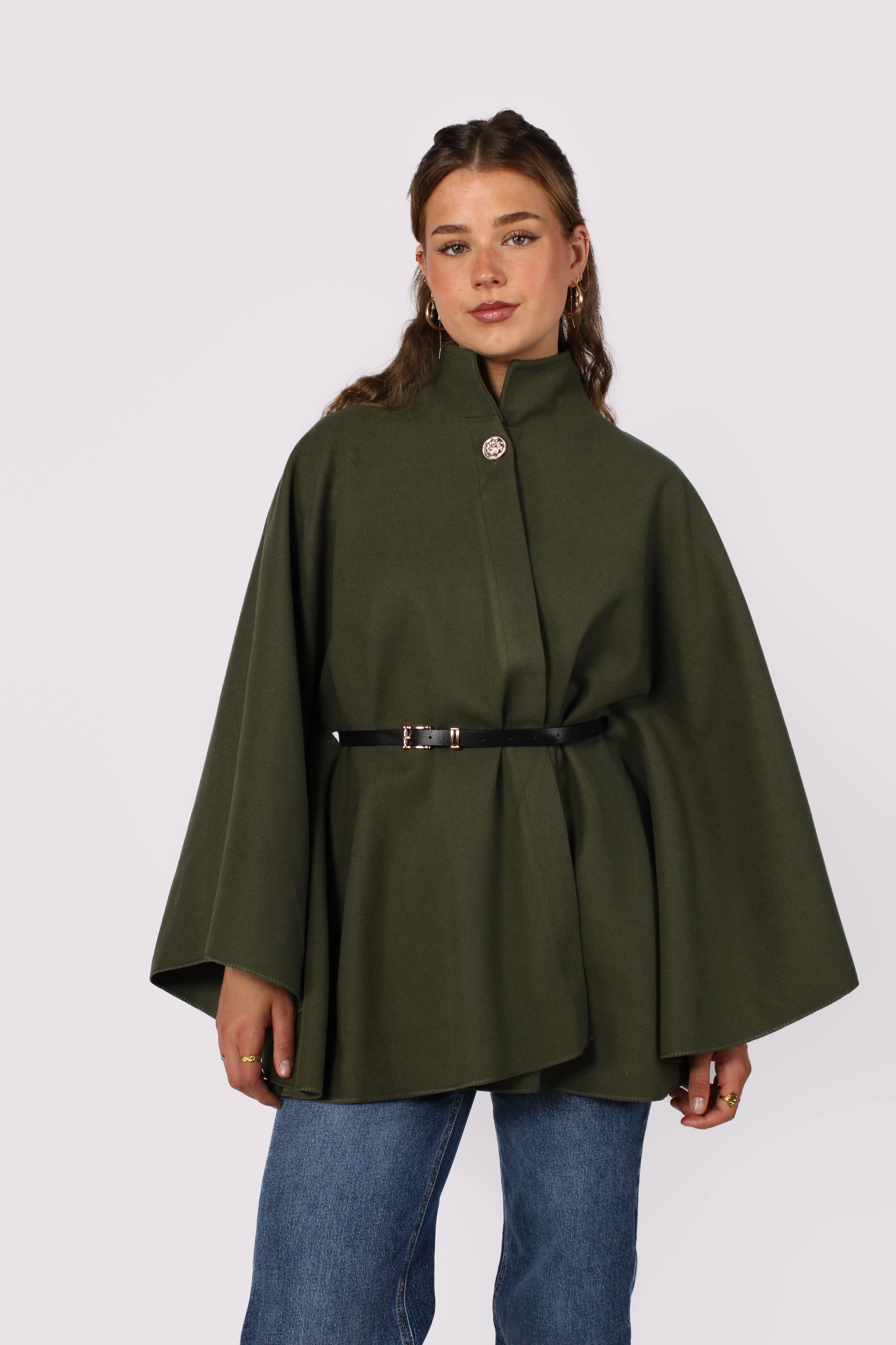 Freya Belted Cape Poncho
