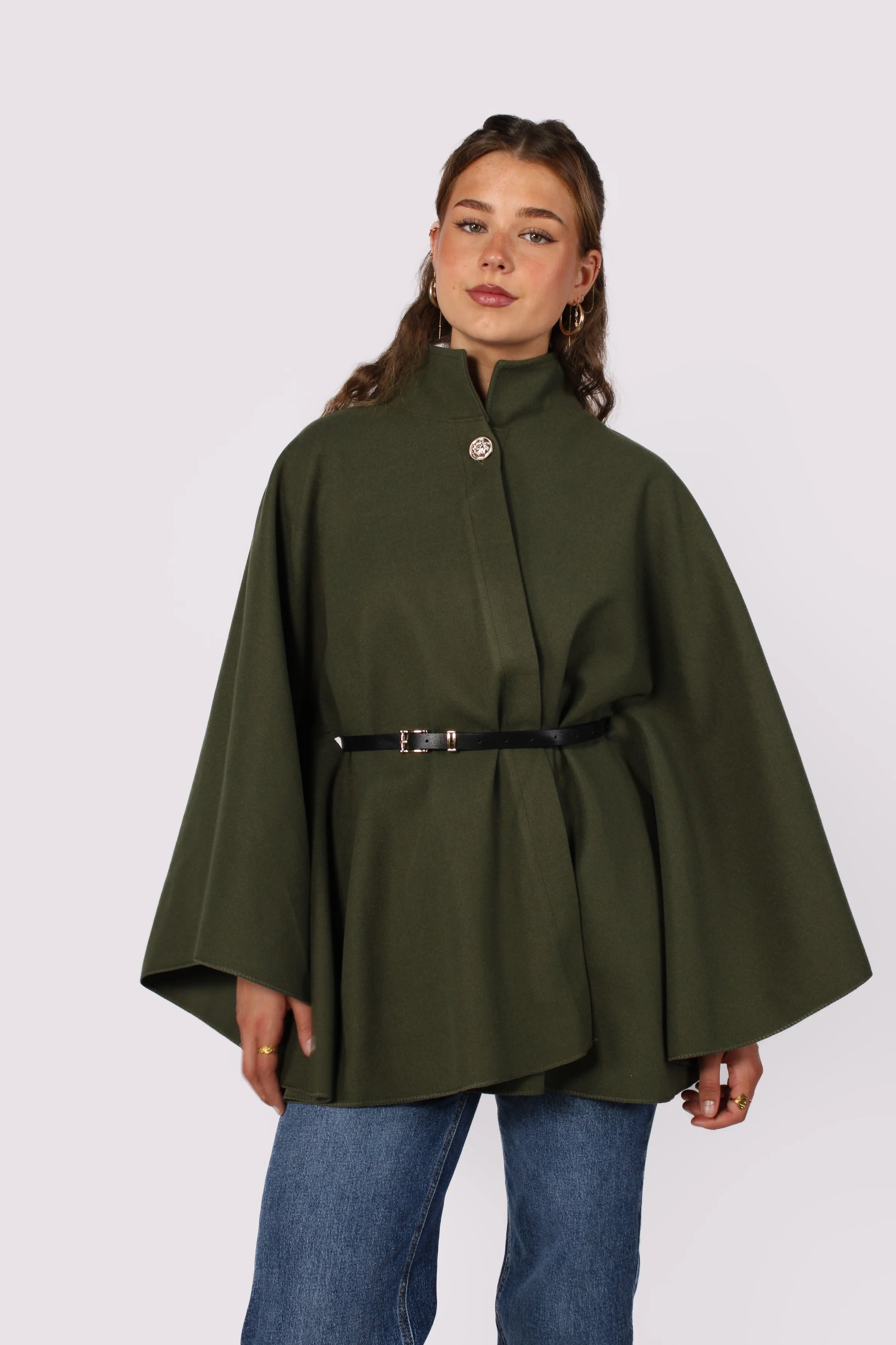 Freya Belted Cape Poncho
