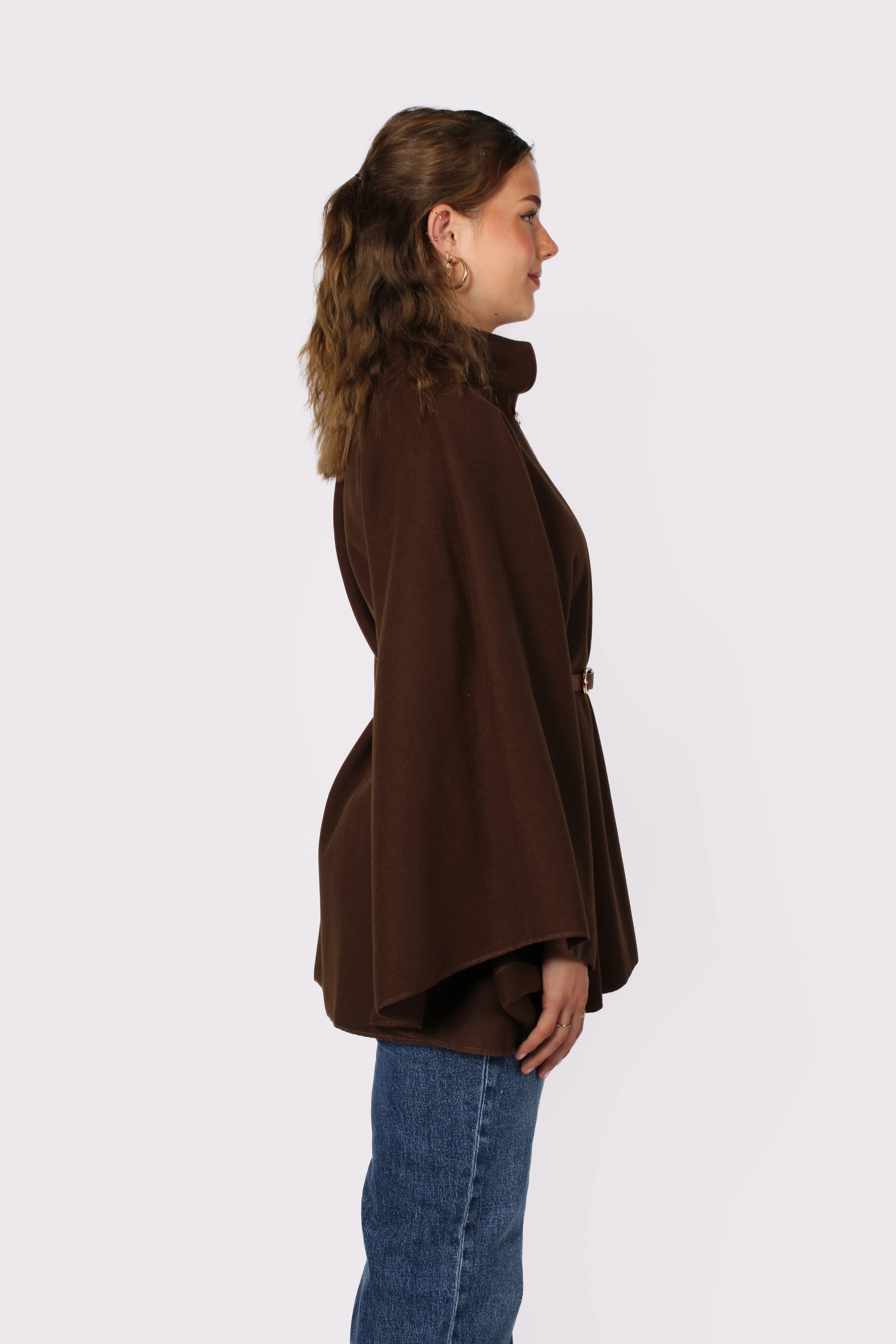 Freya Belted Cape Poncho