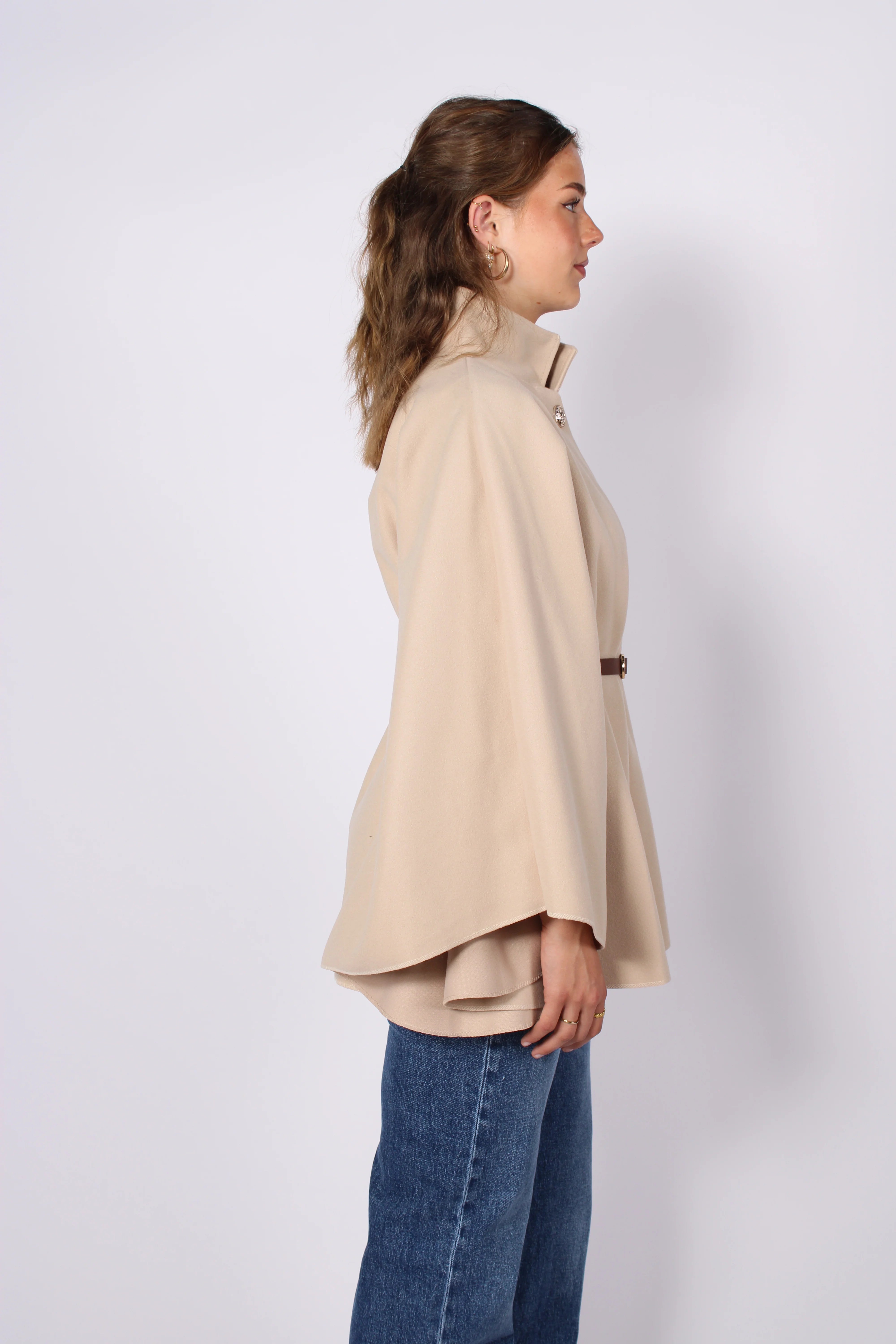 Freya Belted Cape Poncho