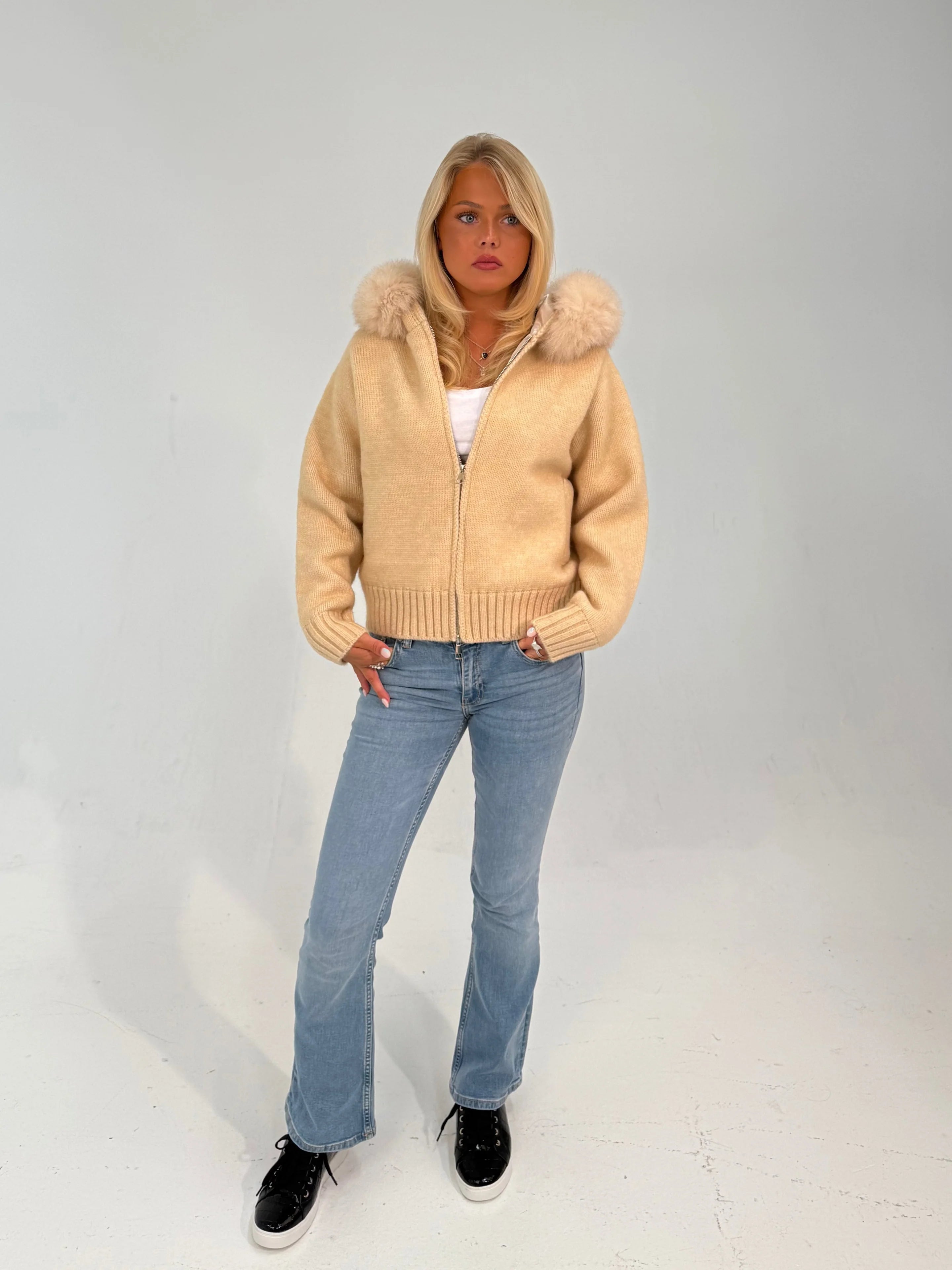 Zipped Fur Jacket - Edel Essential