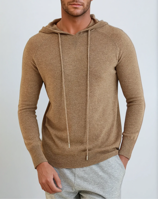Essential Cashmere Hoodie - Khaki Artisan - Edel Essential