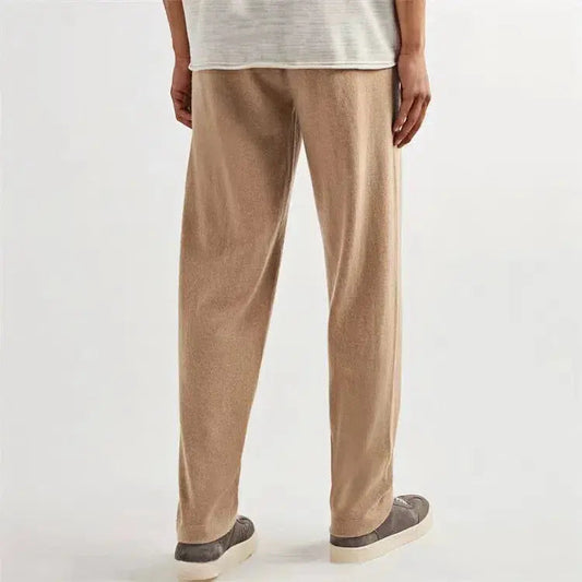 Handcrafted Cashmere Trousers – Sable Khaki - Edel Essential