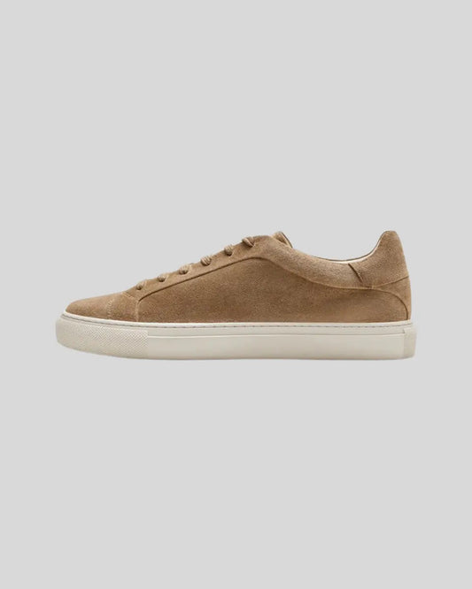 Leather Oxford Sneakers - Khaki - Edel Essential