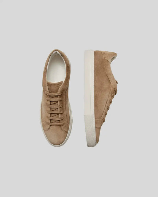 Leather Oxford Sneakers - Khaki - Edel Essential