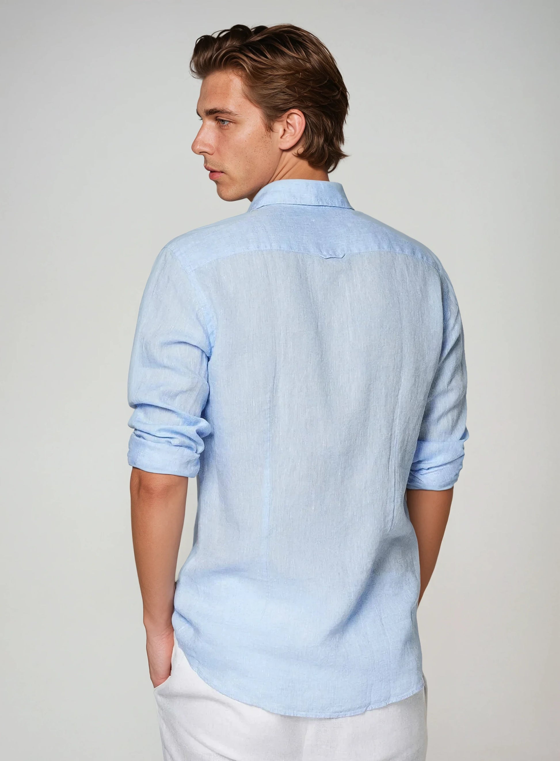 Essential Linen Shirt - Light Blue - Edel Essential