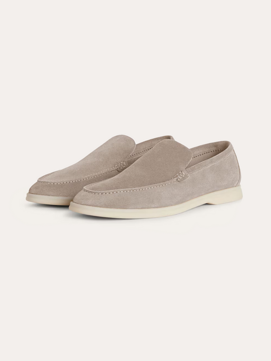 Refined Suede Loafers – Beige Sable - Edel Essential