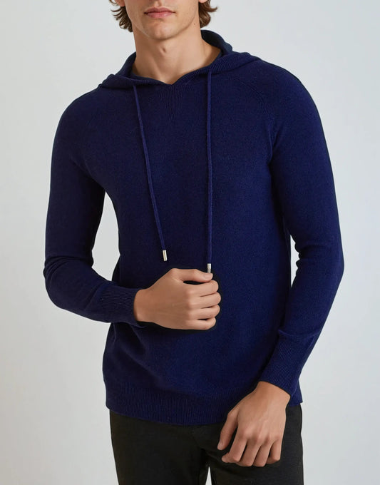 Essential Cashmere Hoodie - Navy Blue - Edel Essential