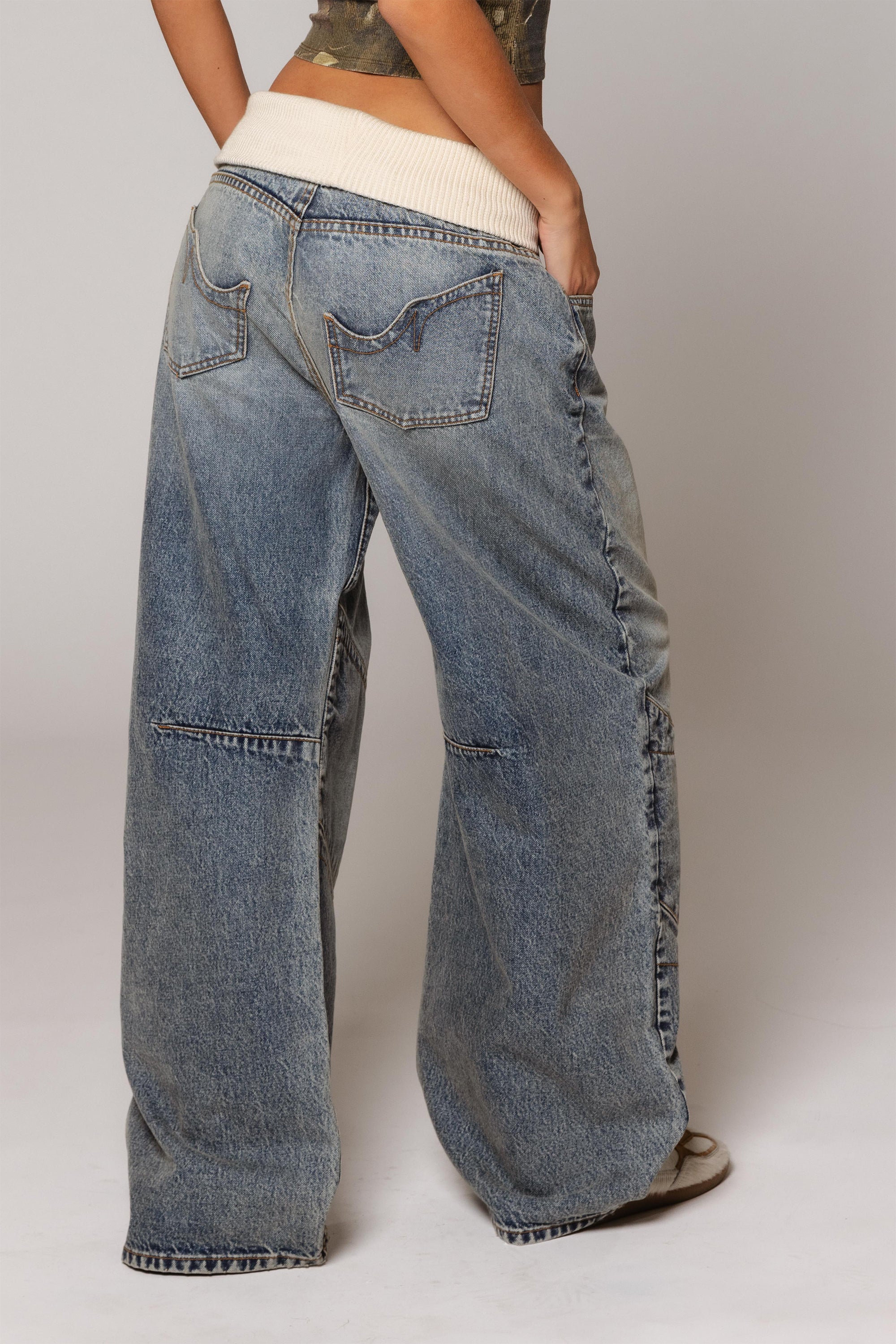 Low Rise Waistband jeans - Edel Essential