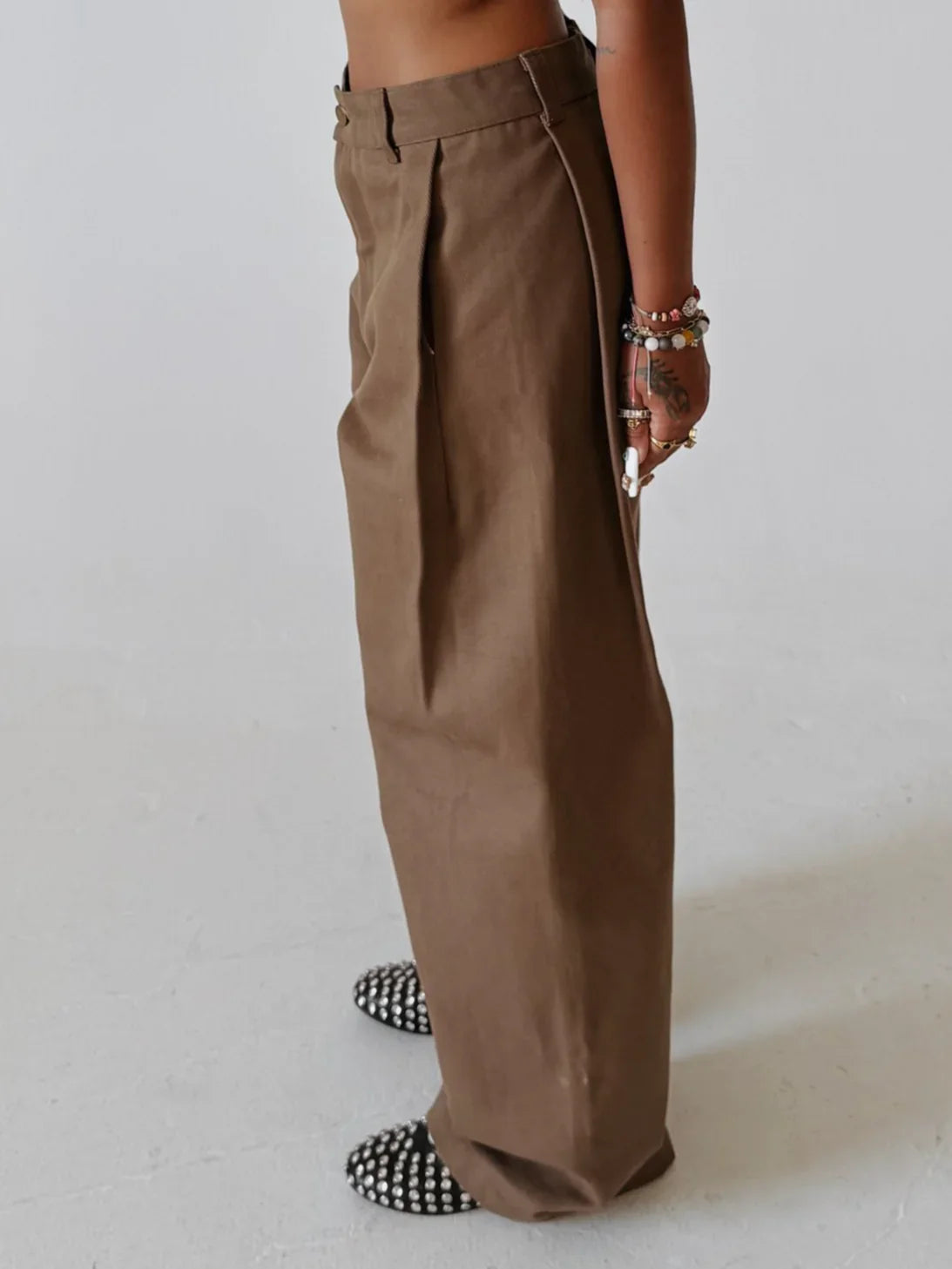 Double Pleated Trousers - Edel Essential
