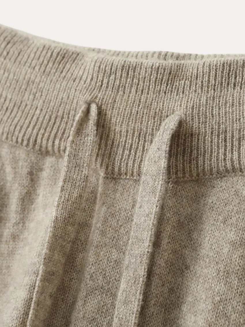 Refined Cashmere Trousers – Beige - Edel Essential