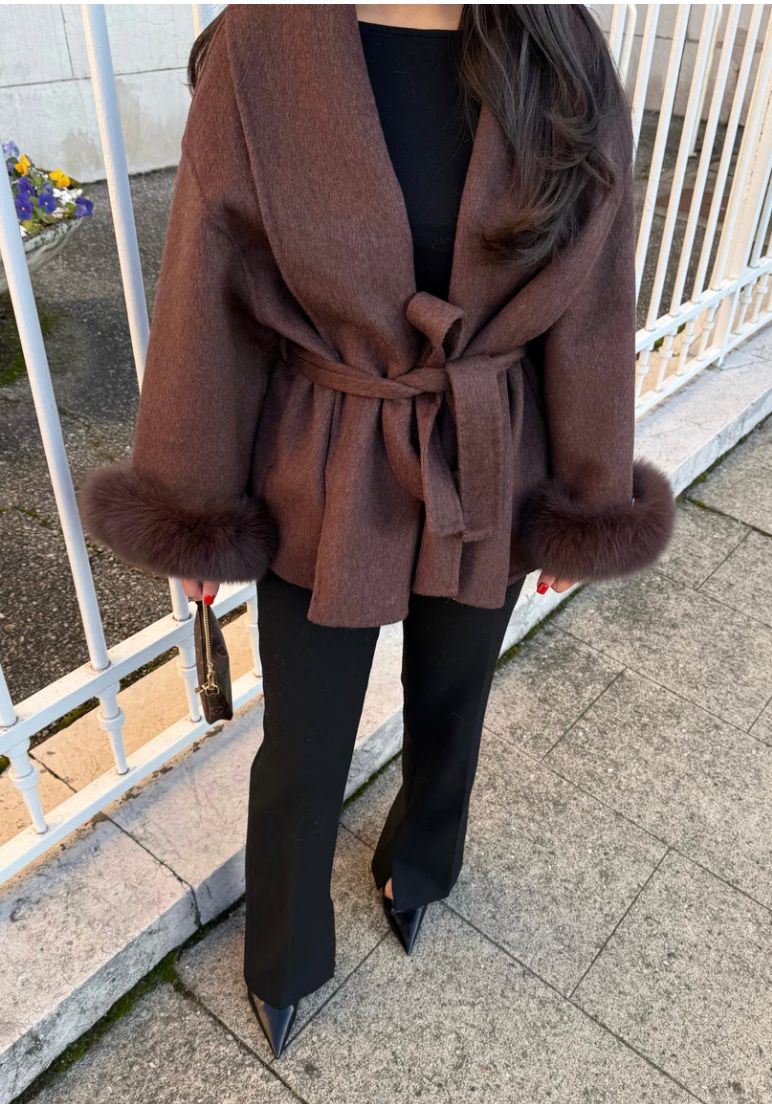 Belted Trench With Fur - Edel Essential