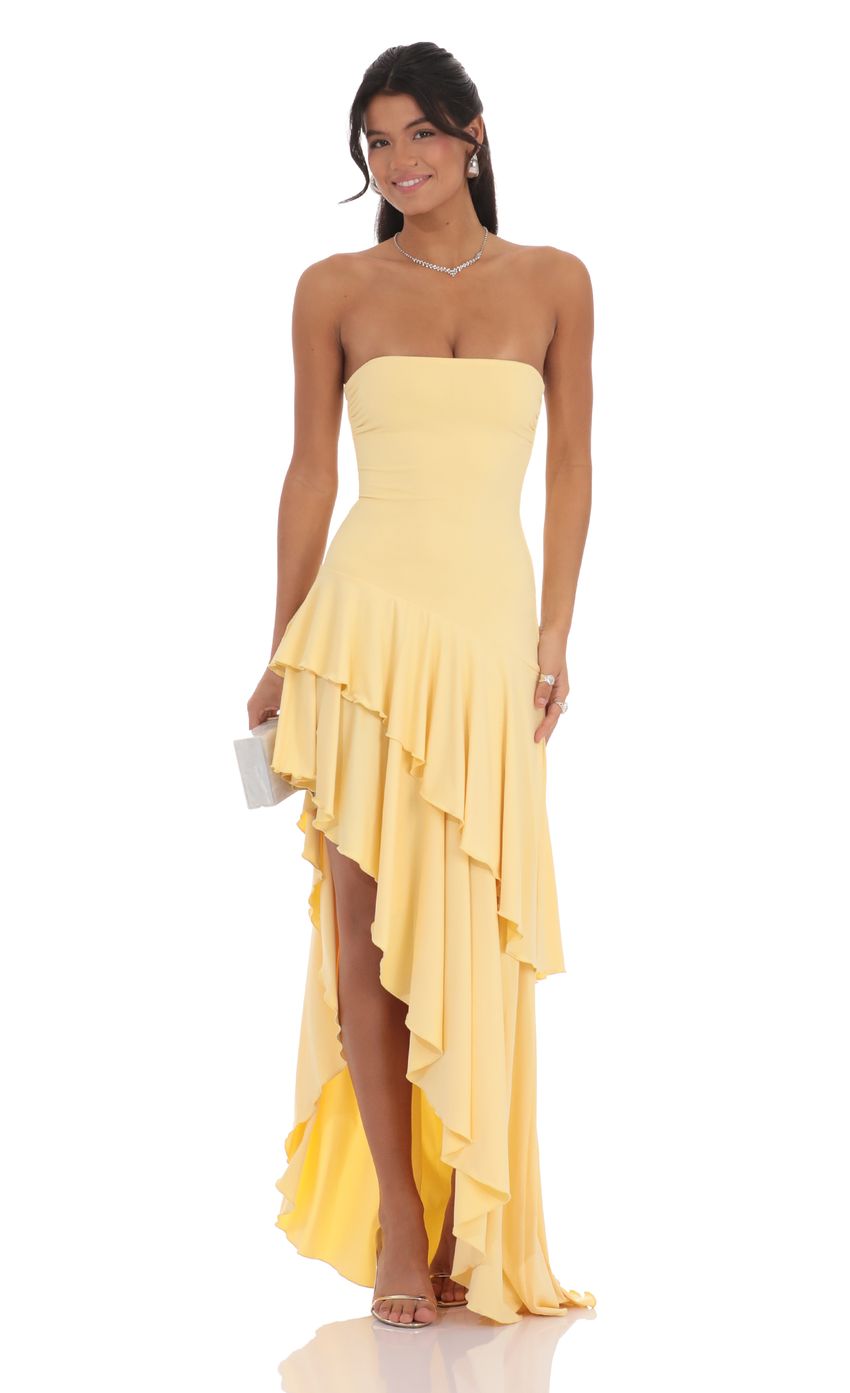 Strapless Ruffle Maxi Dress - Edel Essential