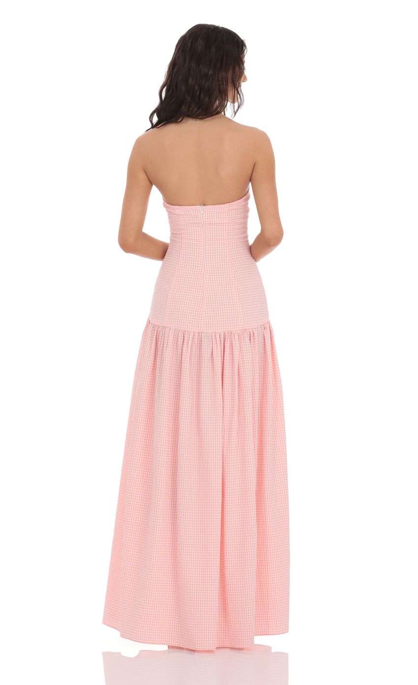Strapless gingham midi dress - Edel Essential