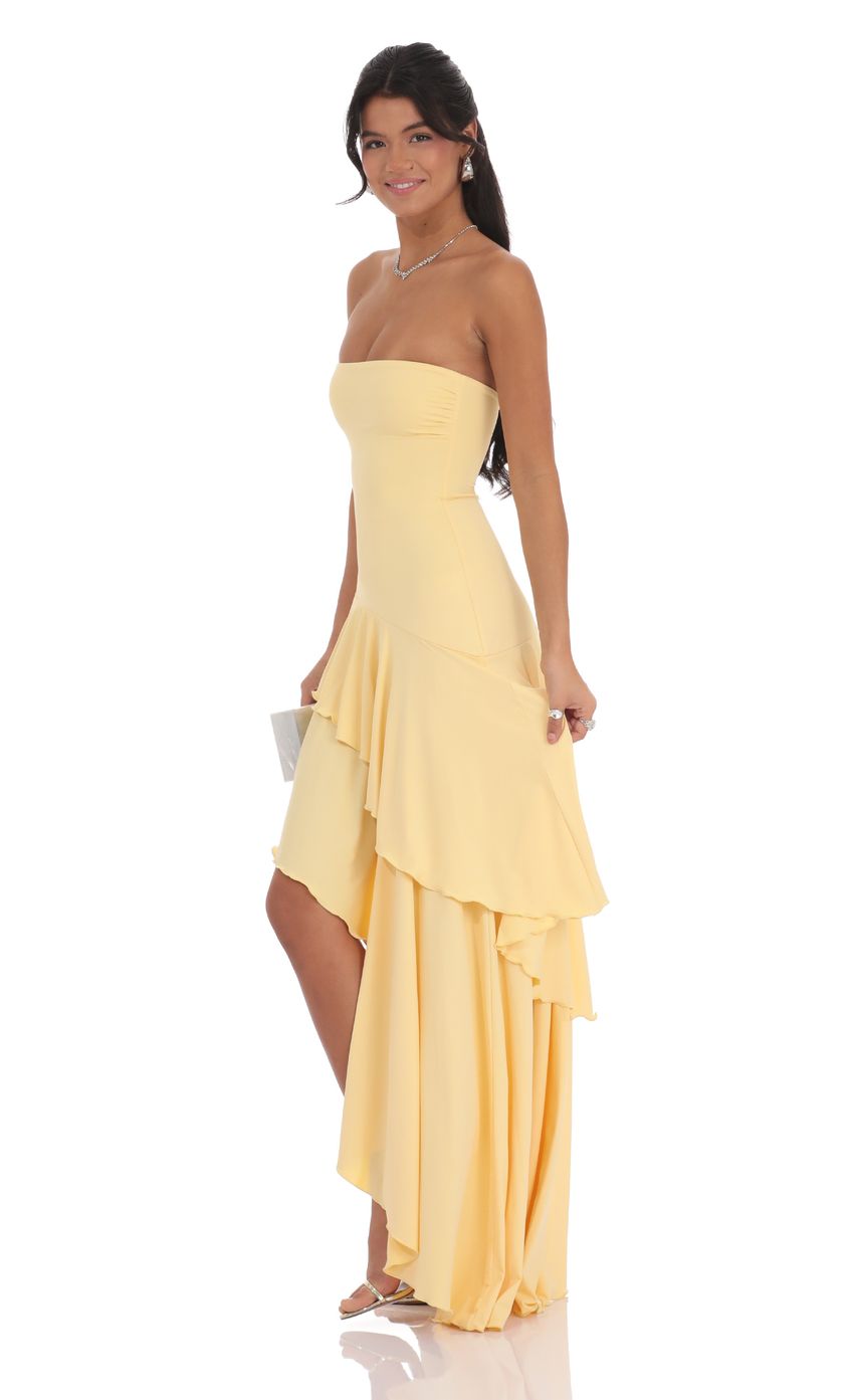 Strapless Ruffle Maxi Dress - Edel Essential