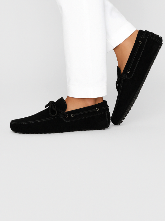 Suede Moccasins - Black - Edel Essential