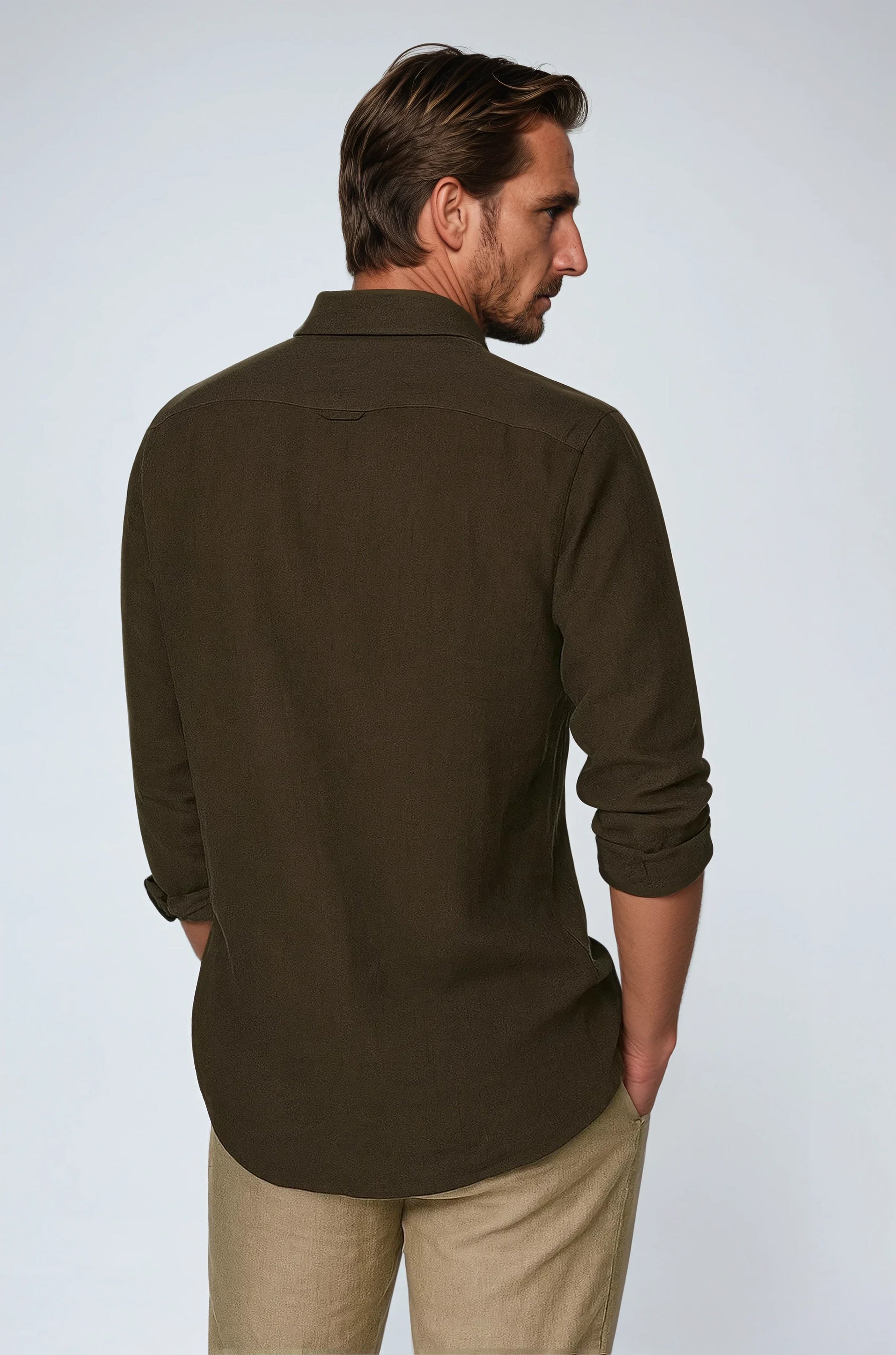 Essential Linen Shirt - Dark Brown - Edel Essential