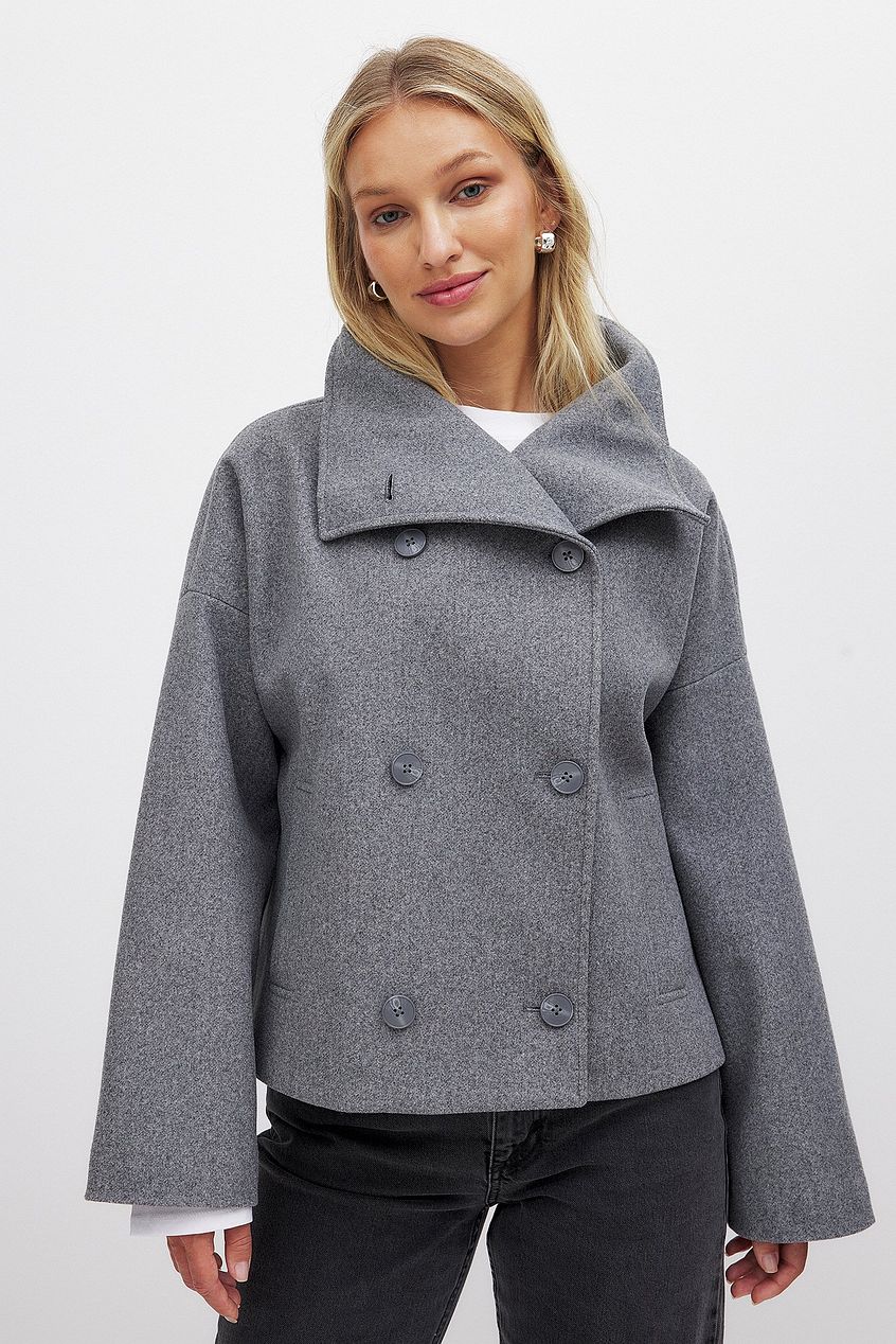 Double-breasted short coat - Edel Essential