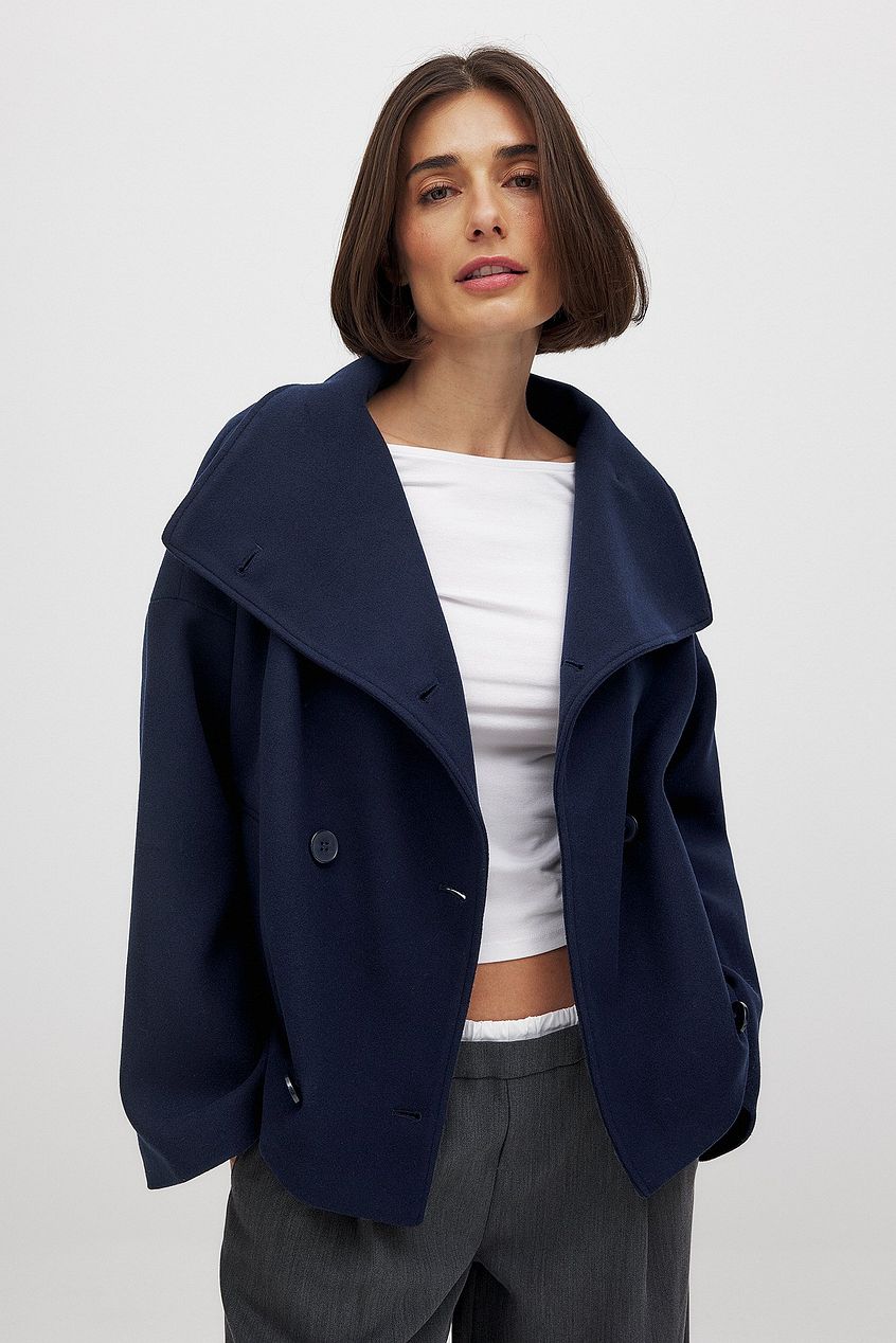 Double-breasted short coat - Edel Essential