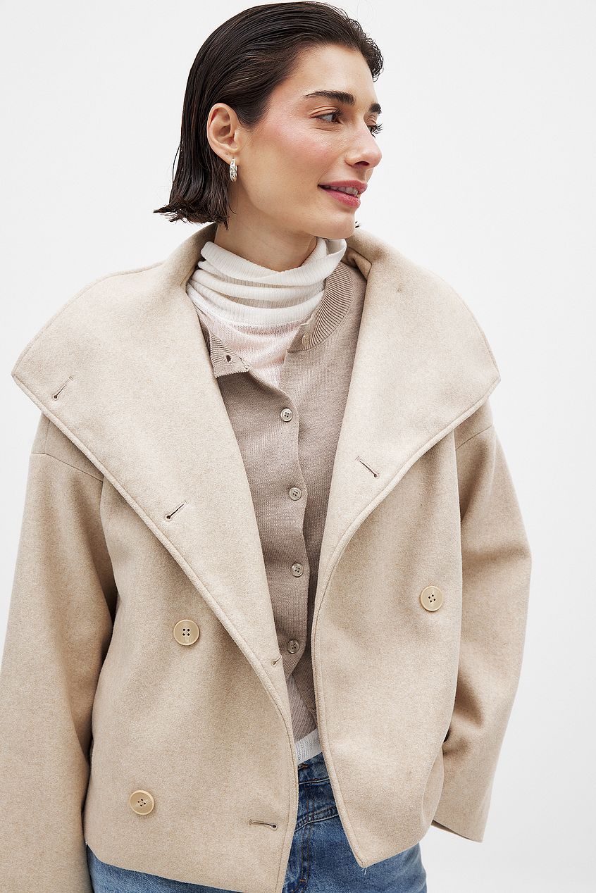 Double-breasted short coat - Edel Essential
