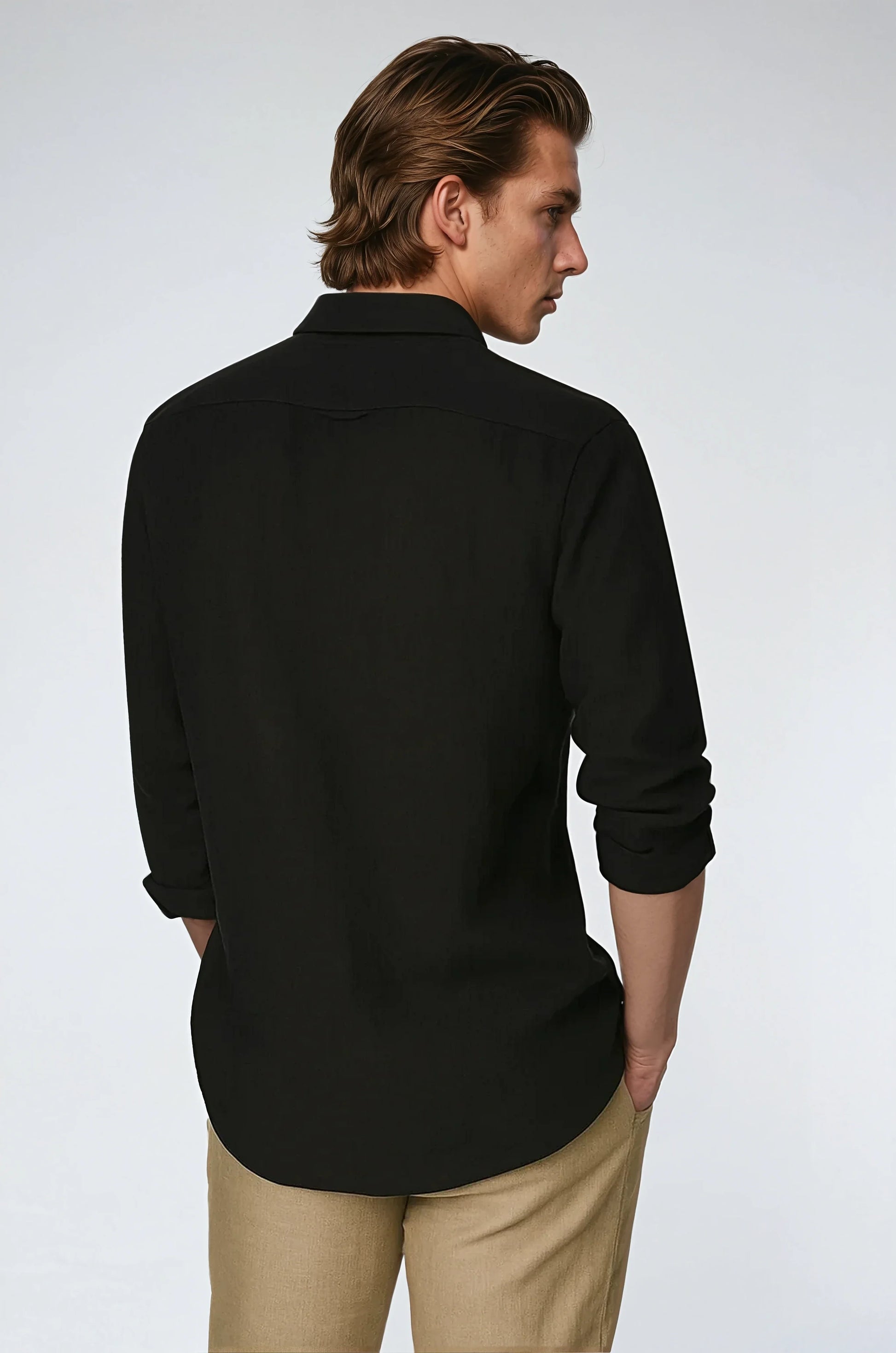 Essential Linen Shirt - Black - Edel Essential