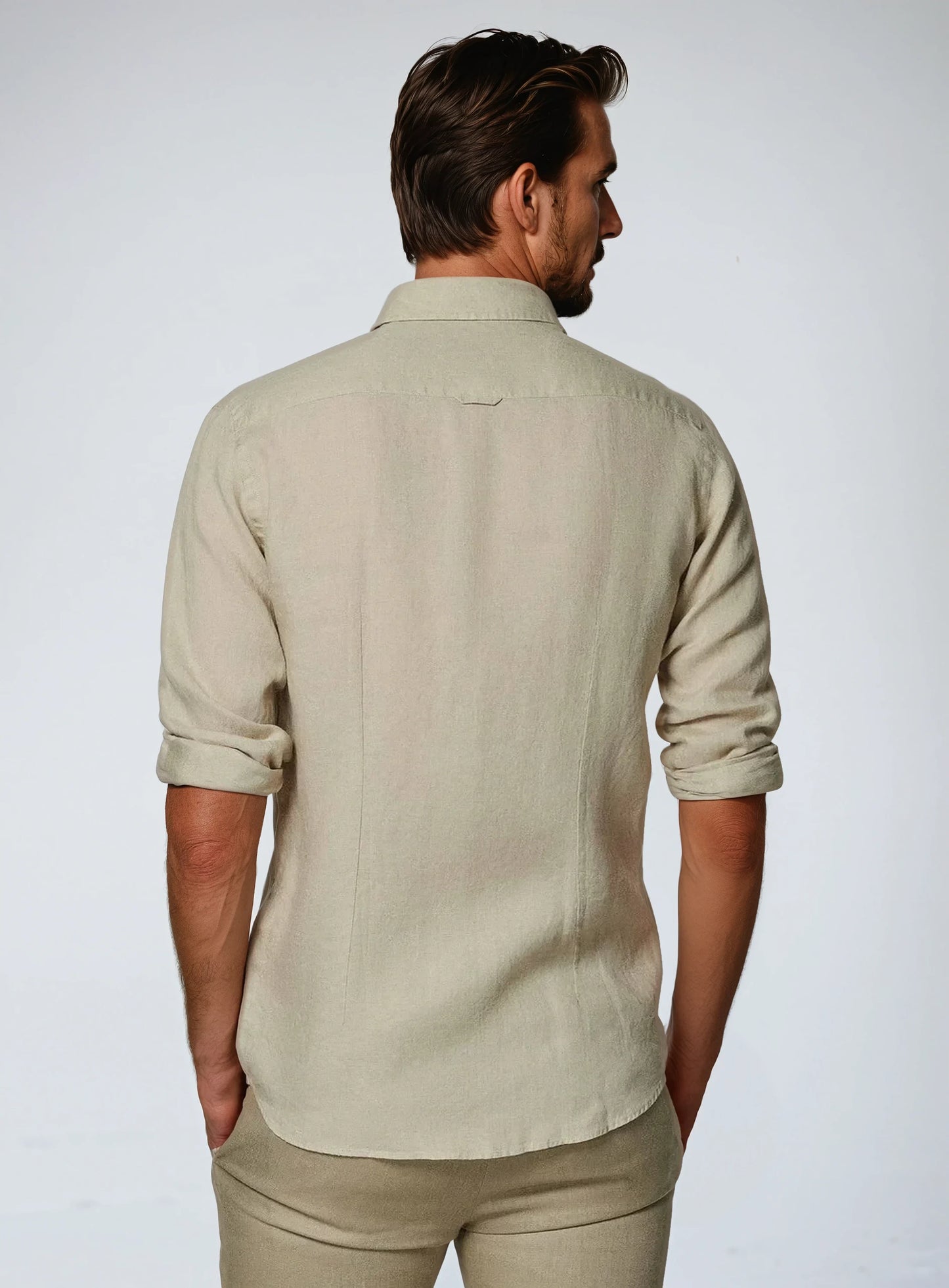 Essential Linen Shirt - Khaki - Edel Essential