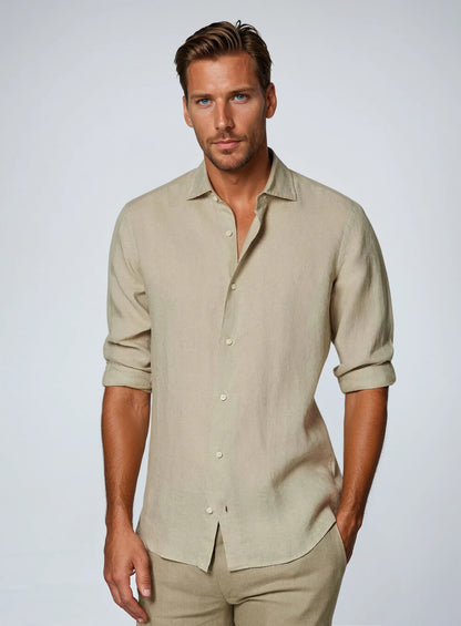 Essential Linen Shirt - Khaki - Edel Essential