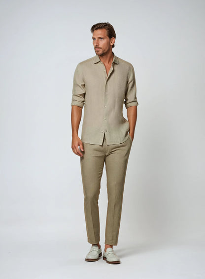 Essential Linen Shirt - Khaki - Edel Essential