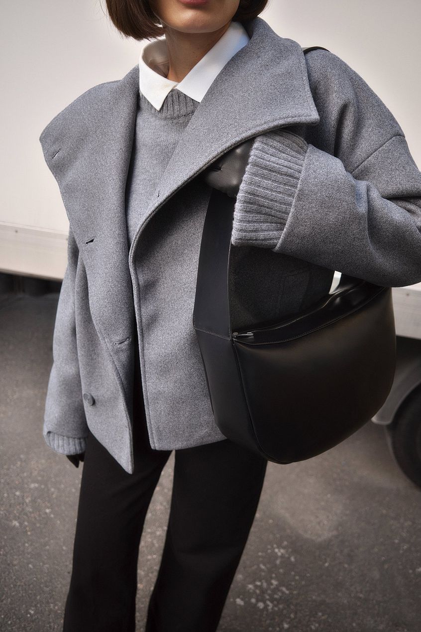 Double-breasted short coat - Edel Essential